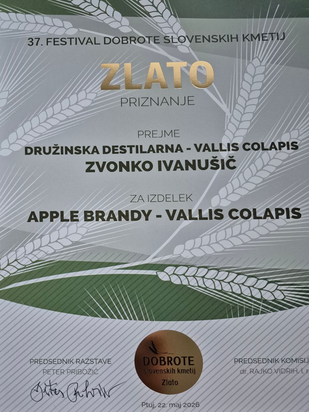 Zlato priznanje